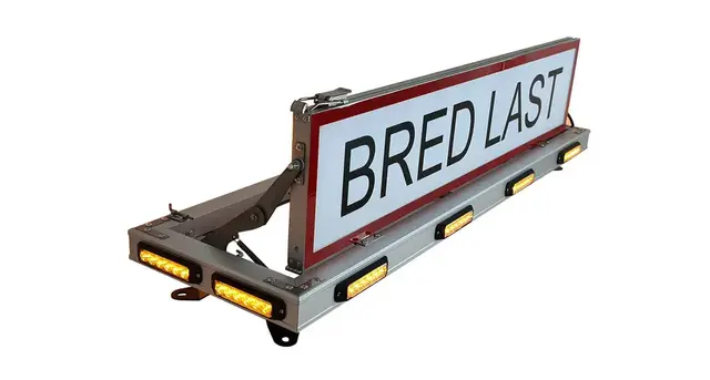 LUMARY varsellysbjelke 1159 mm med lysskilt «Bred Last» 