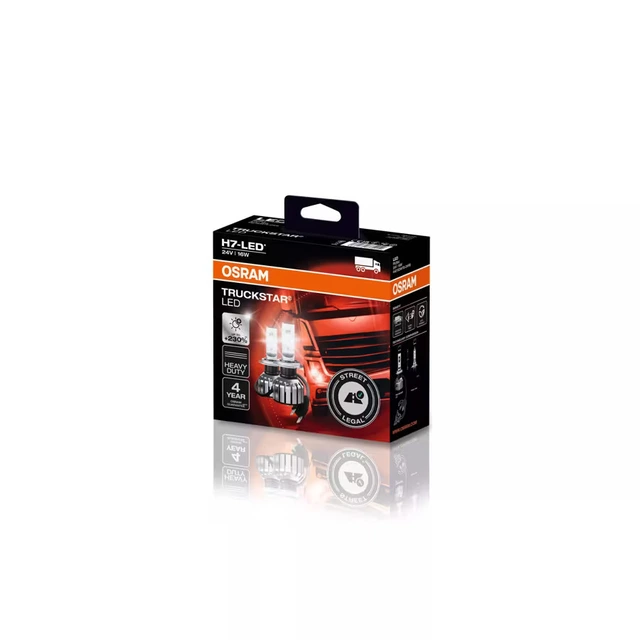 OSRAM H7 16W 24V 1500lm 6000K Osram Truckstar LED +230% 