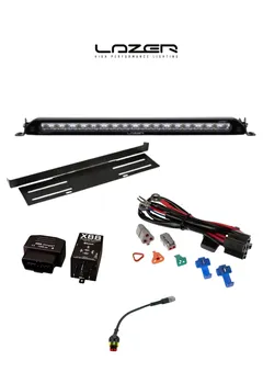 Fjernlyspakke med LAZER Linear18 Elite, brakett, adapt, XBB-kabel&amp;Dongle/PowerUn