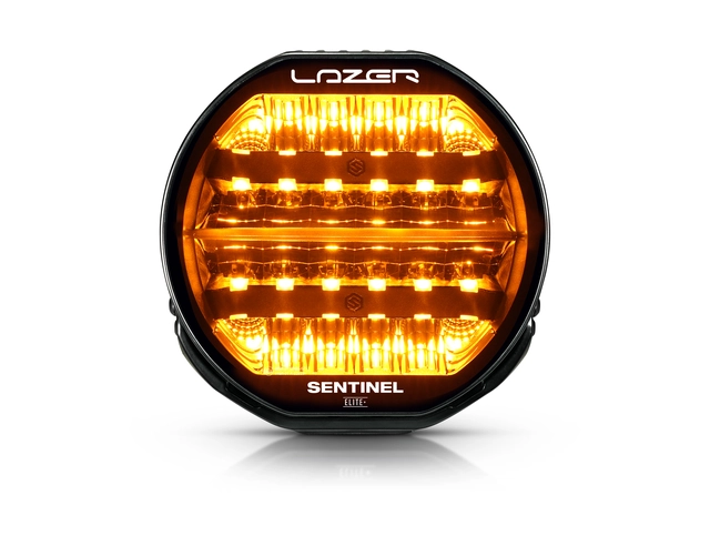 LAZER SENTINEL 9" ELITE+ PL2 fjernlys med hvitt og gult lys, og parklys 