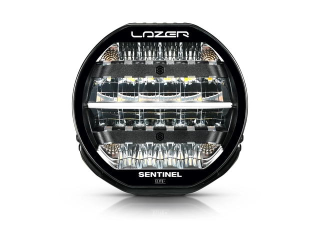 LAZER SENTINEL 9" ELITE+ PL2 fjernlys med hvitt og gult lys, og parklys 
