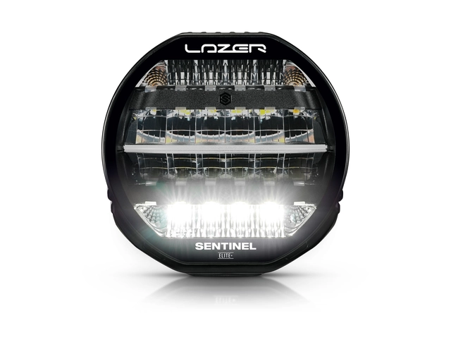 LAZER SENTINEL 9" ELITE+ PL2 fjernlys med hvitt og gult lys, og parklys 
