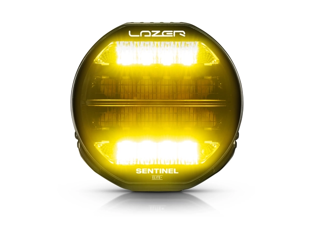 LAZER SENTINEL 9" ELITE+ PL2 fjernlys med hvitt og gult lys, og parklys 