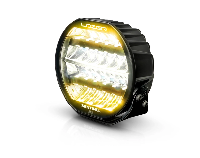 LAZER SENTINEL 9" ELITE+ PL2 fjernlys med hvitt og gult lys, og parklys 