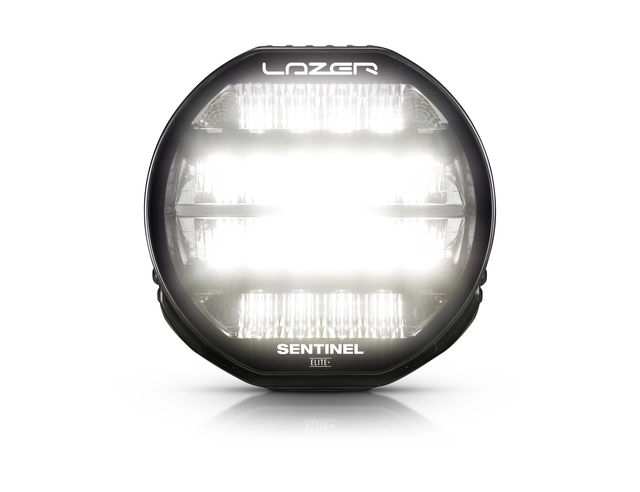 LAZER SENTINEL 9" ELITE+ PL2 fjernlys med hvitt og gult lys, og parklys 
