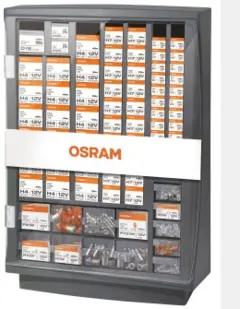 OSRAM pæreskap til vegg 12V komplett med pærer og pæretester