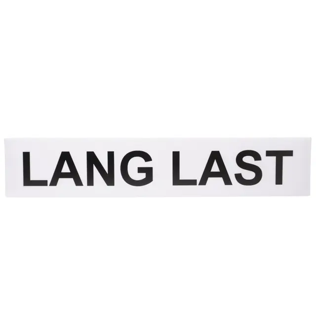 Skilt "LANG LAST"  980x190mm f/Lumary varsellysbj. m/lysskilt (V6300) 