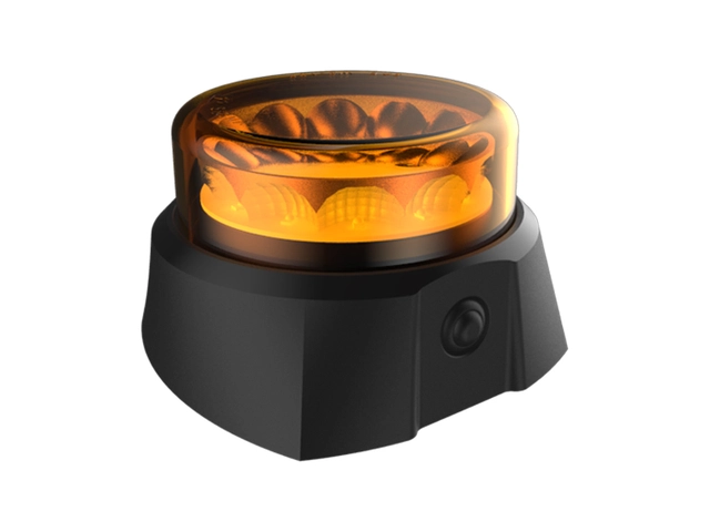 911 SIGNAL Beacon magnet,batteri Oransje 10-33V, Fjernkontroll, USB-C, IP68 