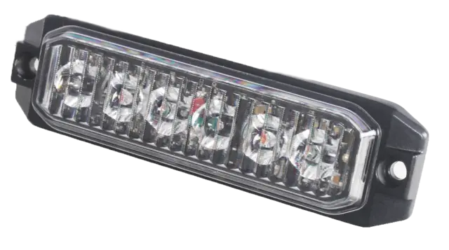 RAW STORM 6 LED varsellys 119mm 12-24V, m/ 2m ADR kabel, ECE R65 Oransje 