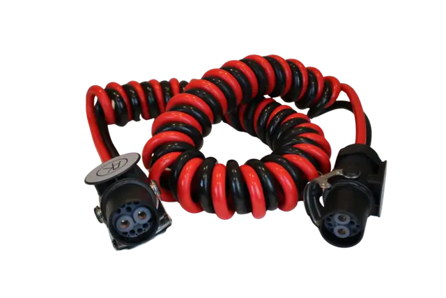 Spiralkabel AK kontakter ADR 2 x 4m rød/sort kabel, 2 x 35mmq 