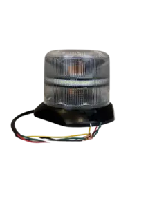 JULUEN Beacon Halo ring 3-bolt 12/24V Klar linse, Orange lys