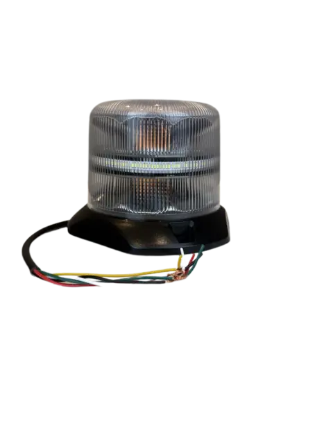JULUEN Beacon Halo ring 3-bolt 12/24V Klar linse, Orange lys 