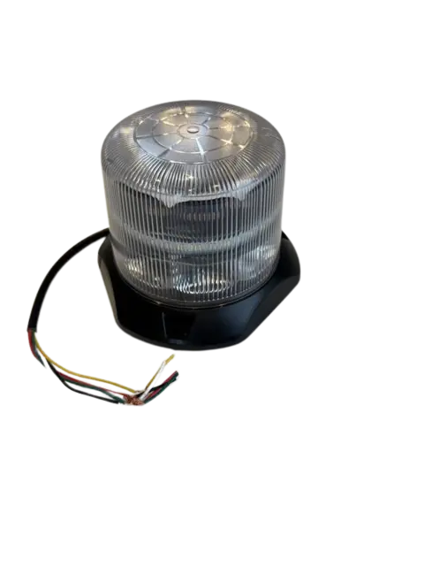 JULUEN Beacon Halo ring 3-bolt 12/24V Klar linse, Orange lys 