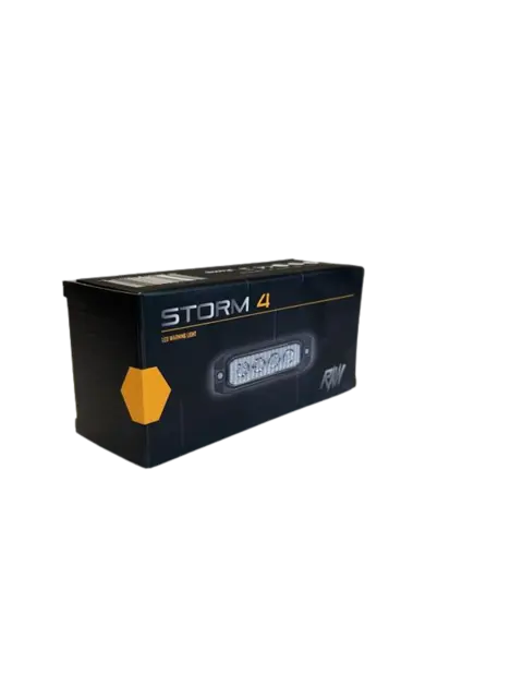 RAW STORM 4 varsellys 101mm 12-24V, m/ 2m ADR kabel, ECE R65 Oransje 