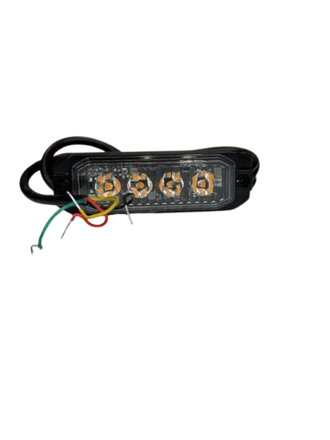 RAW STORM 4 varsellys 101mm 12-24V, m/ 2m ADR kabel, ECE R65 Oransje 