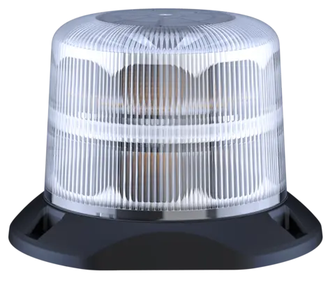 JULUEN Beacon Halo ring 3-bolt 12/24V Klar linse, Orange lys