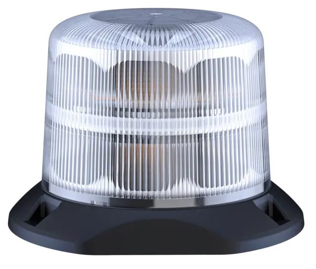 JULUEN Beacon Halo-ring 3-bolt 12/24V, klar linse, oransje lys 