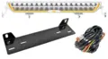Fjernlyspakke med OZZ DRB1 P20" (hvit), brakett og ledningsnett