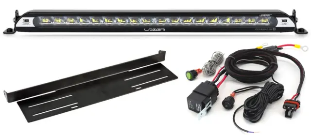 Fjernlyspakke med LAZER Linear18 Elite+, brakett og ledningsnett 