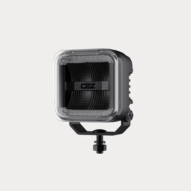 OZZ SQR 3" arbeidslys Sort m/varsellys R65 