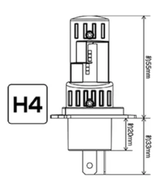 PIAA H4 LED ombygningskit m/ integr. CAN-bus motst. 6000K, 12/24V 