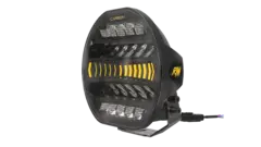 RAW CARBON fjernlys 9" m/dynamisk gult el. hvitt parklys, 170W