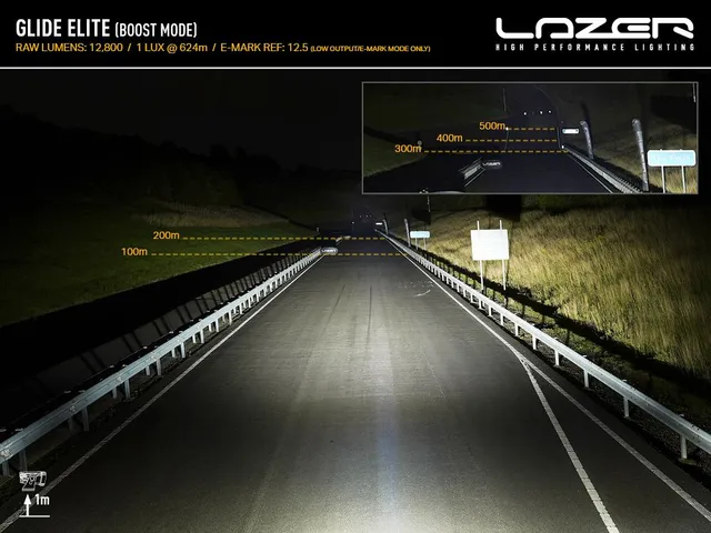 LAZER LED-bar Glide Elite 516mm, 18 LED fjernlys 
