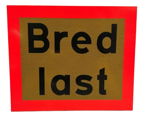 Skilt Bred last svensk type, 60x50cm