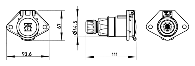 Kontakt 7-pol metall iso 3731 | Verne