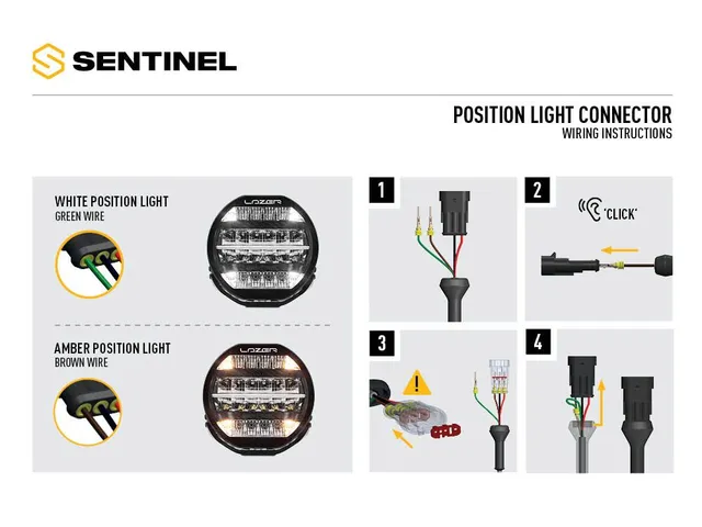 LAZER Sentinel 9" Elite sort Fjernlys m/parklys 