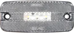 LUCIDITY markeringslys hvit 12/24 LED 2,5m kabel