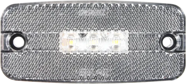LUCIDITY markeringslys hvit 12/24 LED 2,5m kabel 