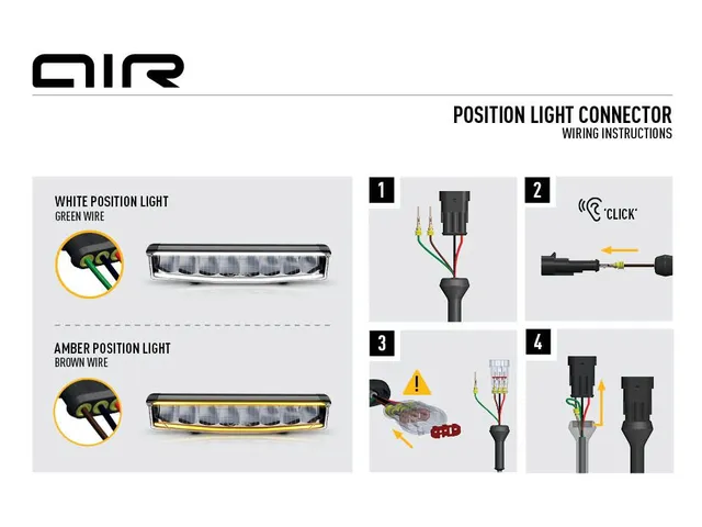 LAZER AIR-90 Fjernlys LED-bar m/parklys og varsellys, 8 LED, 411mm 