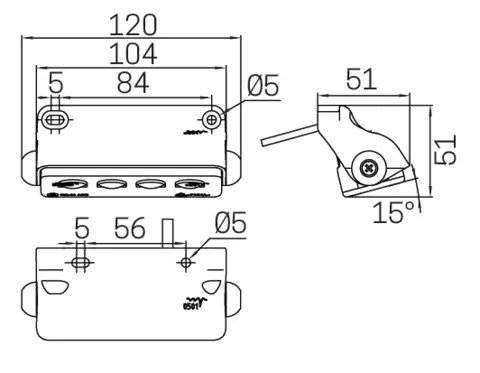 SIM markeringslys LED m/downlight 