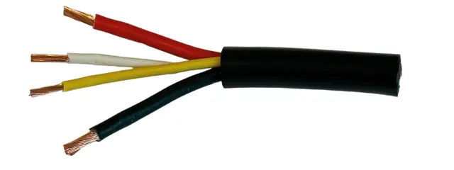 Kabel 4 leder 2x2,5qmm+2x1,0qmm rull à 50m sort 