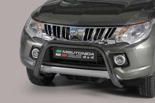 MISUTONIDA Frontbøyle Mitsubishi L200 Dcab 15- Super Bar Ø76 sort 