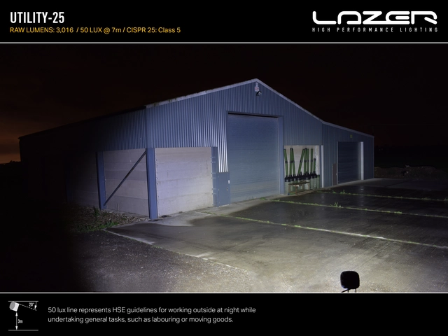 LAZER UTILITY25 arbeidslys 25W, 4 LED, 3016 lumen 
