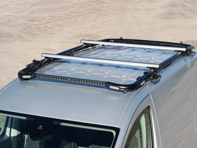 QPAX T-Rack Maxi takbøyle VW Caddy Cargo Maxi HB 2970mm 21- delt fremre SØLV 