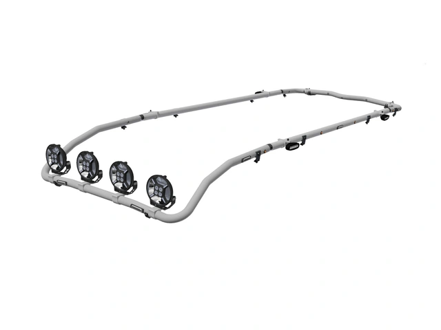 QPAX T-Rack Maxi lav takbøyle MAN TGE / VW Crafter med ryggekamera L3H3 17- SØLV 