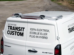 QPAX T-Rack bakre takbøyle Ford Transit Custom 24- SØLV