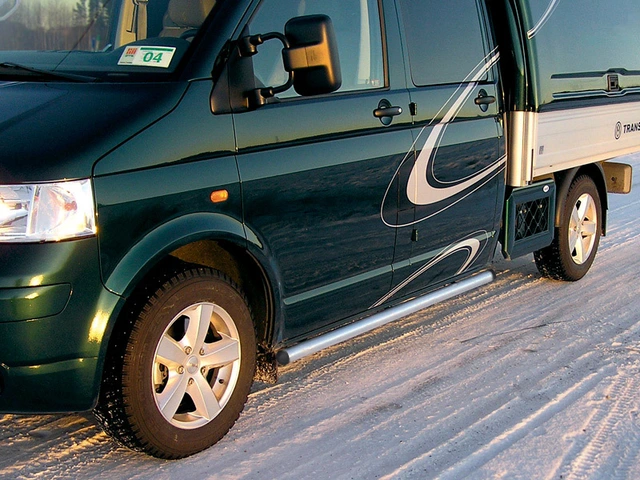 QPAX S-Bar kanalrør VW Transporter dobbeltkabin 03- akselavst. 3400mm SØLV 