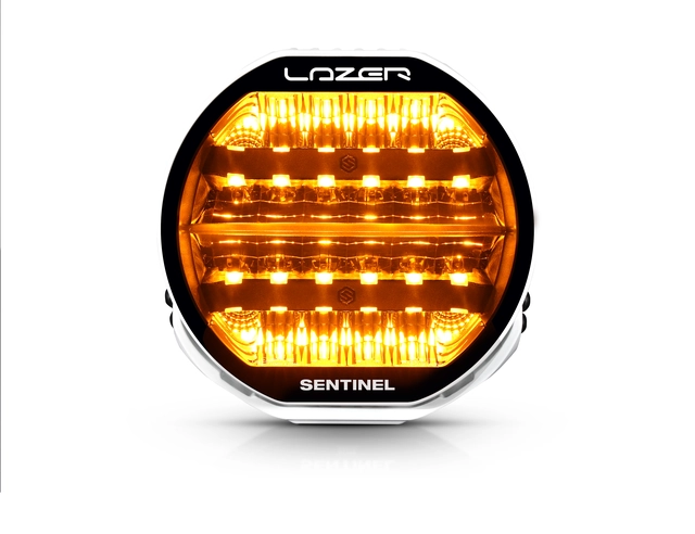 LAZER Sentinel 9" Highline PL2 Hvit Fjernlys m/parklys 