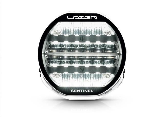 LAZER Sentinel 9" Highline PL2 Hvit Fjernlys m/parklys og varsellys 