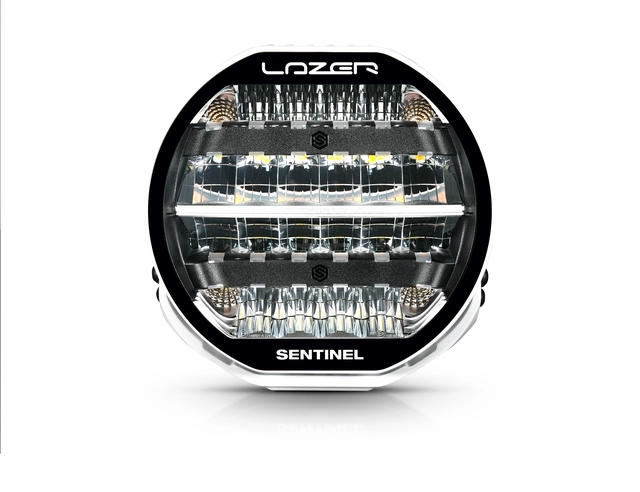LAZER Sentinel 9" Highline PL2 Hvit Fjernlys m/parklys og varsellys 