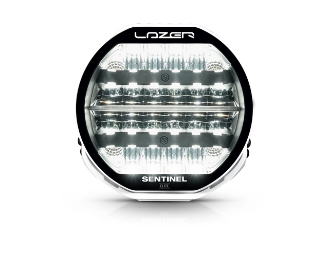 LAZER Sentinel 9" Elite PL2 Hvit Fjernlys m/parklys 