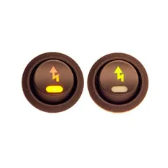 Bryter belyst symbol fjærbelastet