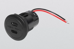Kontakt med 2 stk USB C med LEDlys