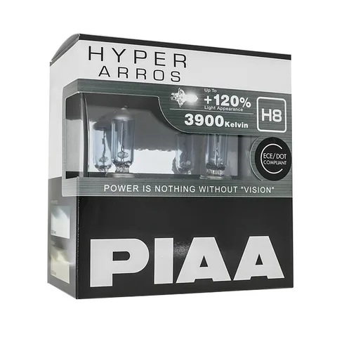 PIAA | H8 pære sett à 2 stk Hyper Arros +120%