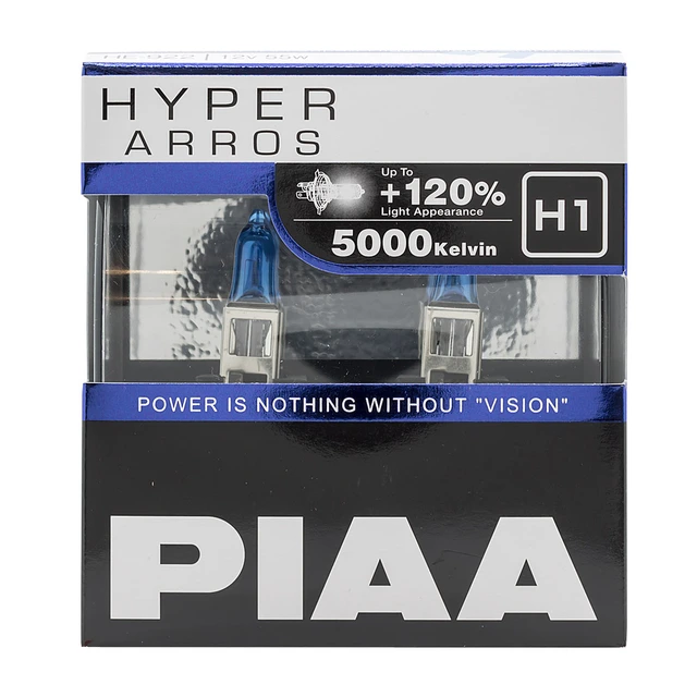 PIAA | H1 pære sett à 2 stk. Hyper Arros 5000K Halogen 
