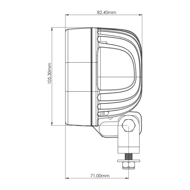 TYRI 1010 LED arbeidslys 1900 Lumen Symmetrisk 12/24V 